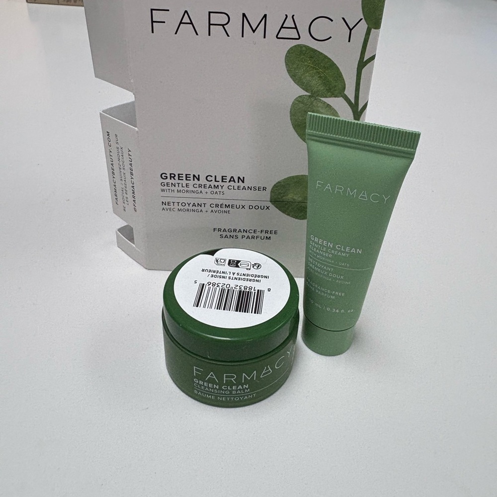 Farmacy Green Clean Cleansing Balm + Cleanser Mini Set NEW